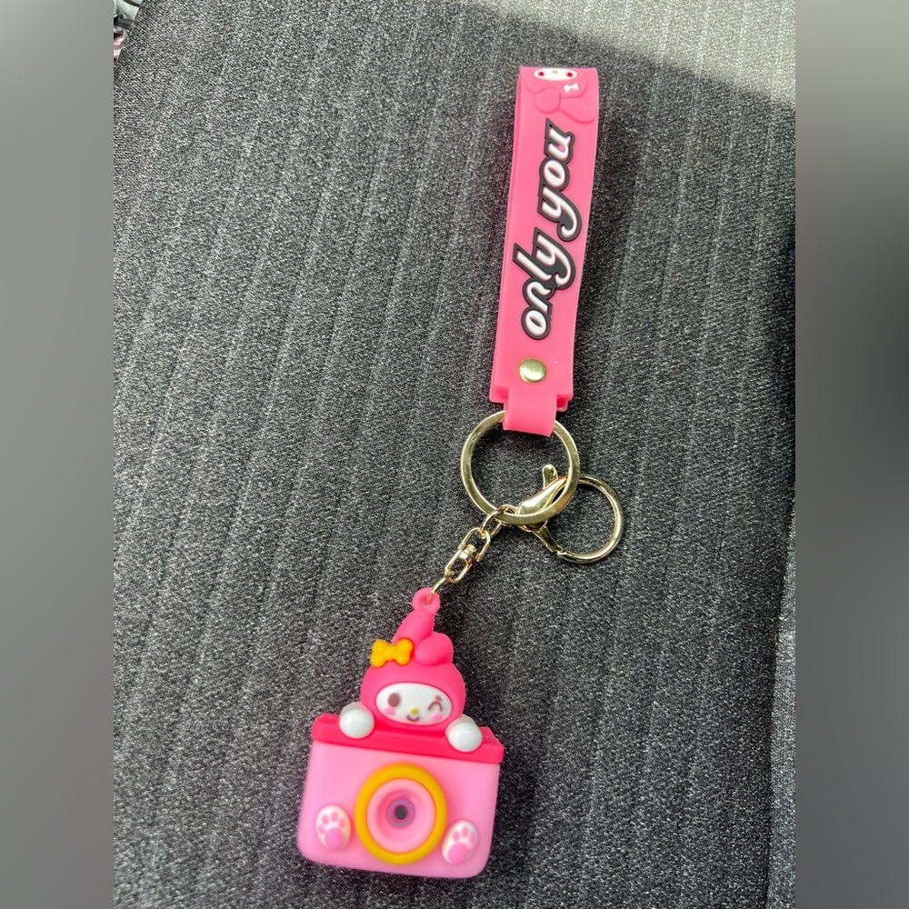 Pink Character Keychain Toy